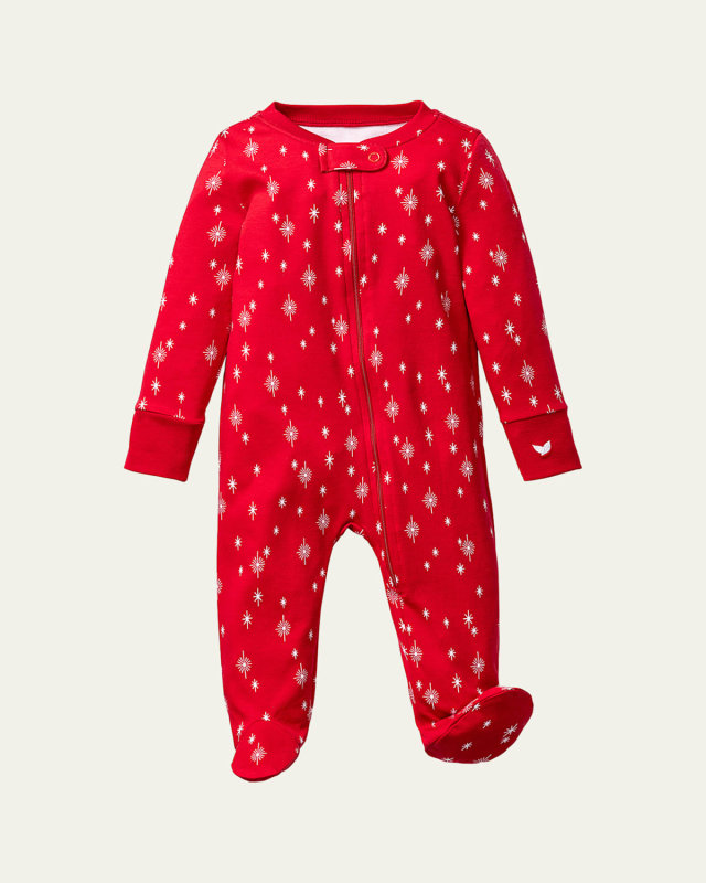 Boy's Starry Night Printed Footie, Size Newborn-9